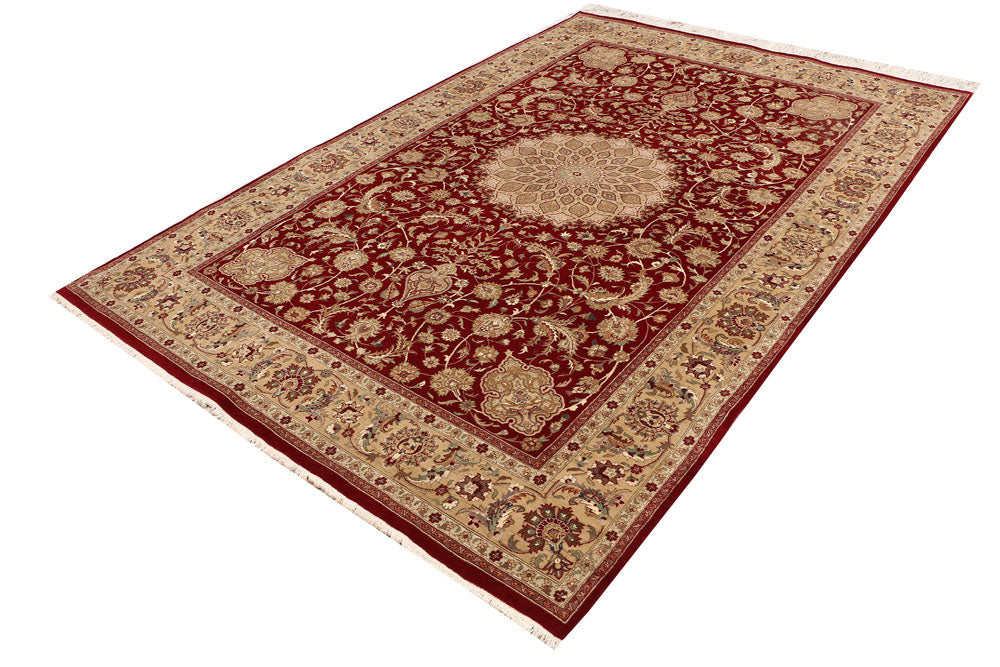Maroon Kashan 6' 2 x 9' 1 - No. 52401 - ALRUG Rug Store
