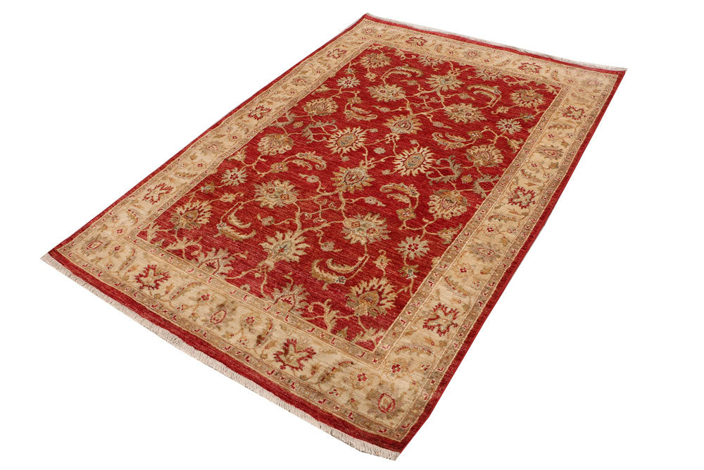 Orange Red Ziegler 4' 6 x 6' 6 - No. 52437 - ALRUG Rug Store
