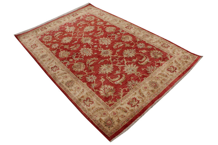 Orange Red Ziegler 4' 6 x 6' 6 - No. 52437 - ALRUG Rug Store