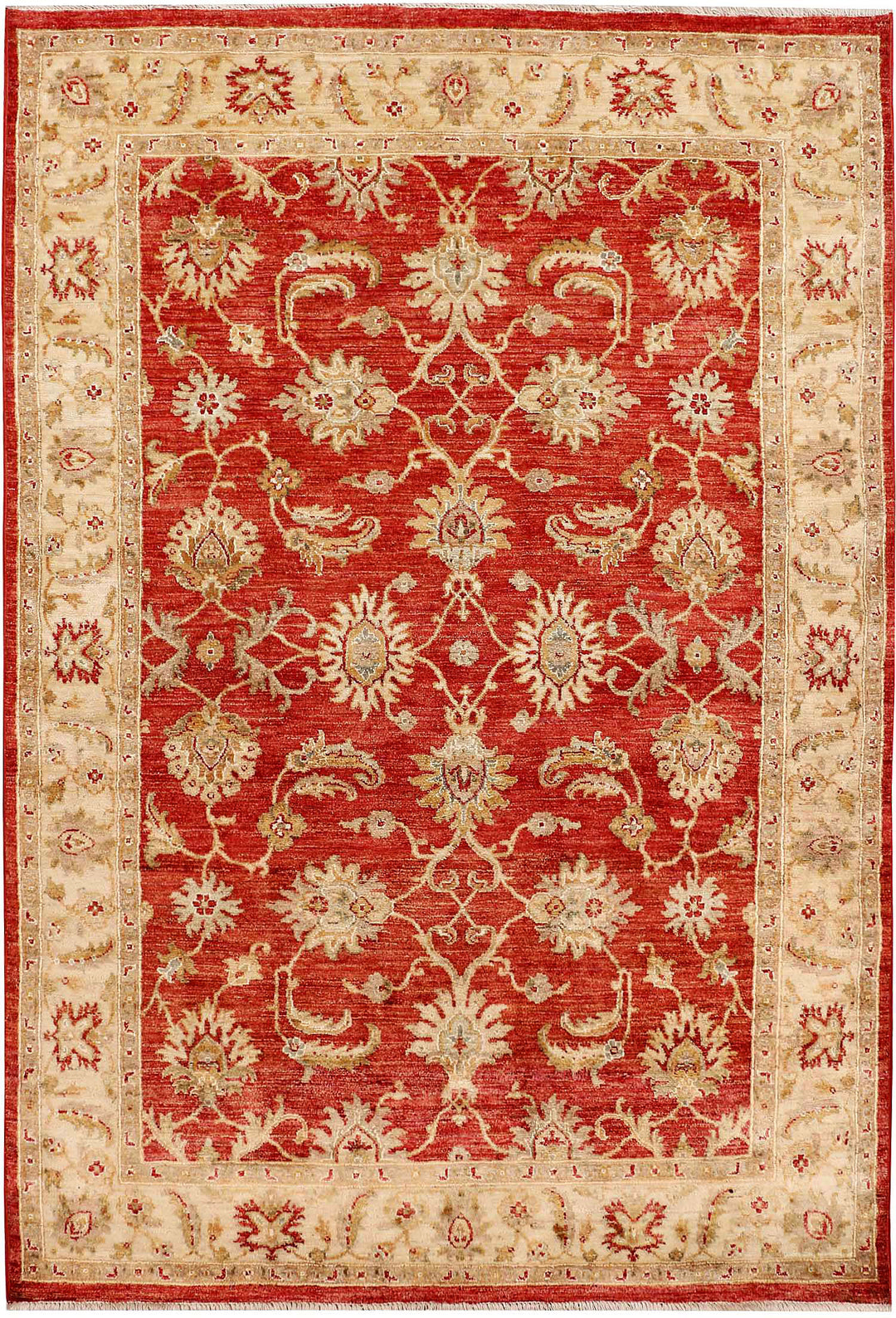 Orange Red Ziegler 4' 6 x 6' 6 - No. 52437 - ALRUG Rug Store