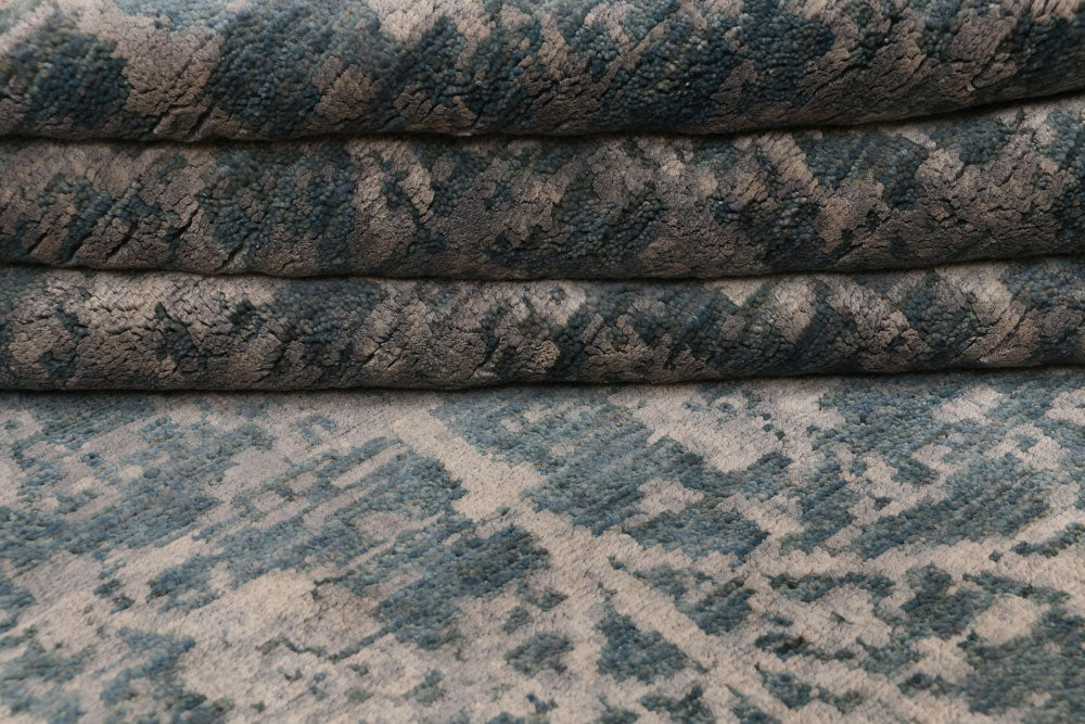 Cadet Blue Gabbeh 4' x 5' 10 - No. 52454 - ALRUG Rug Store