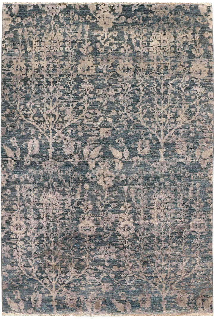 Cadet Blue Gabbeh 4' x 5' 10 - No. 52454 - ALRUG Rug Store