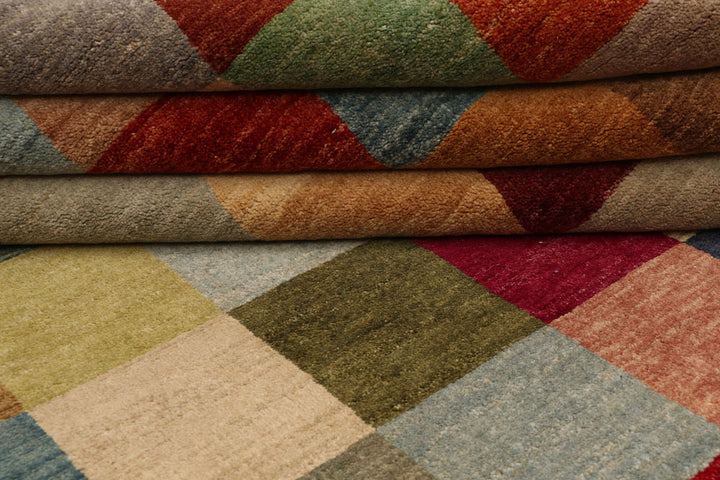 Multi Colored Gabbeh 4' 6 x 6' 9 - No. 52468 - ALRUG Rug Store