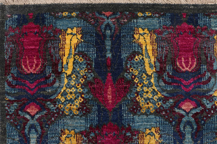 Multi Colored Gabbeh 3'  11" x 10'  2" - No. QA27443