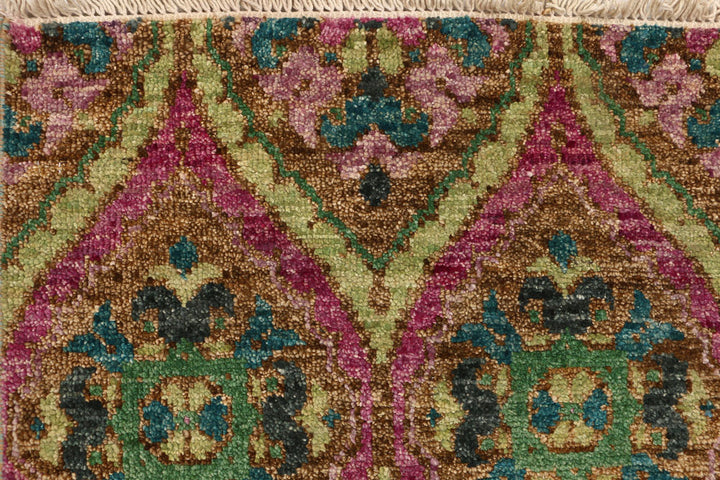 Multi Colored Ikat 3' 1 x 5' 1 - No. 52472 - ALRUG Rug Store