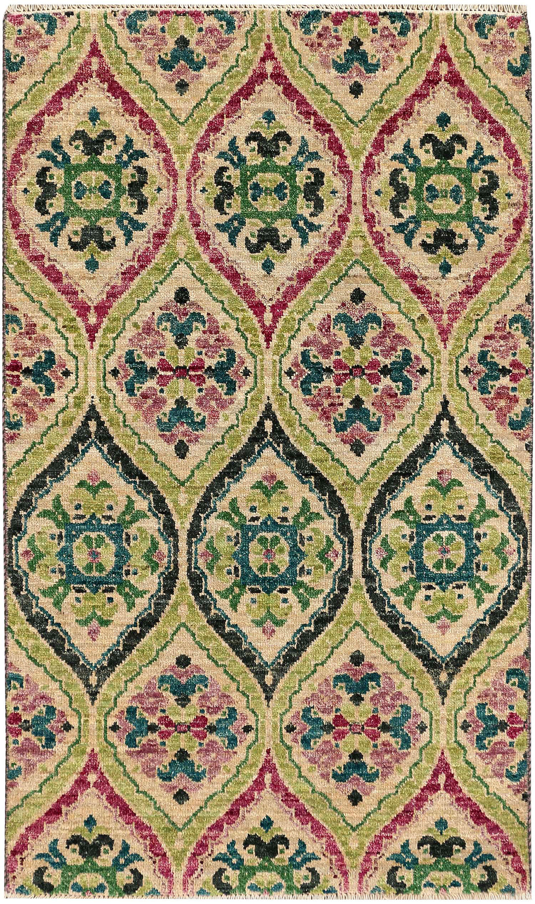 Multi Colored Ikat 3' x 5' 1 - No. 52475 - ALRUG Rug Store