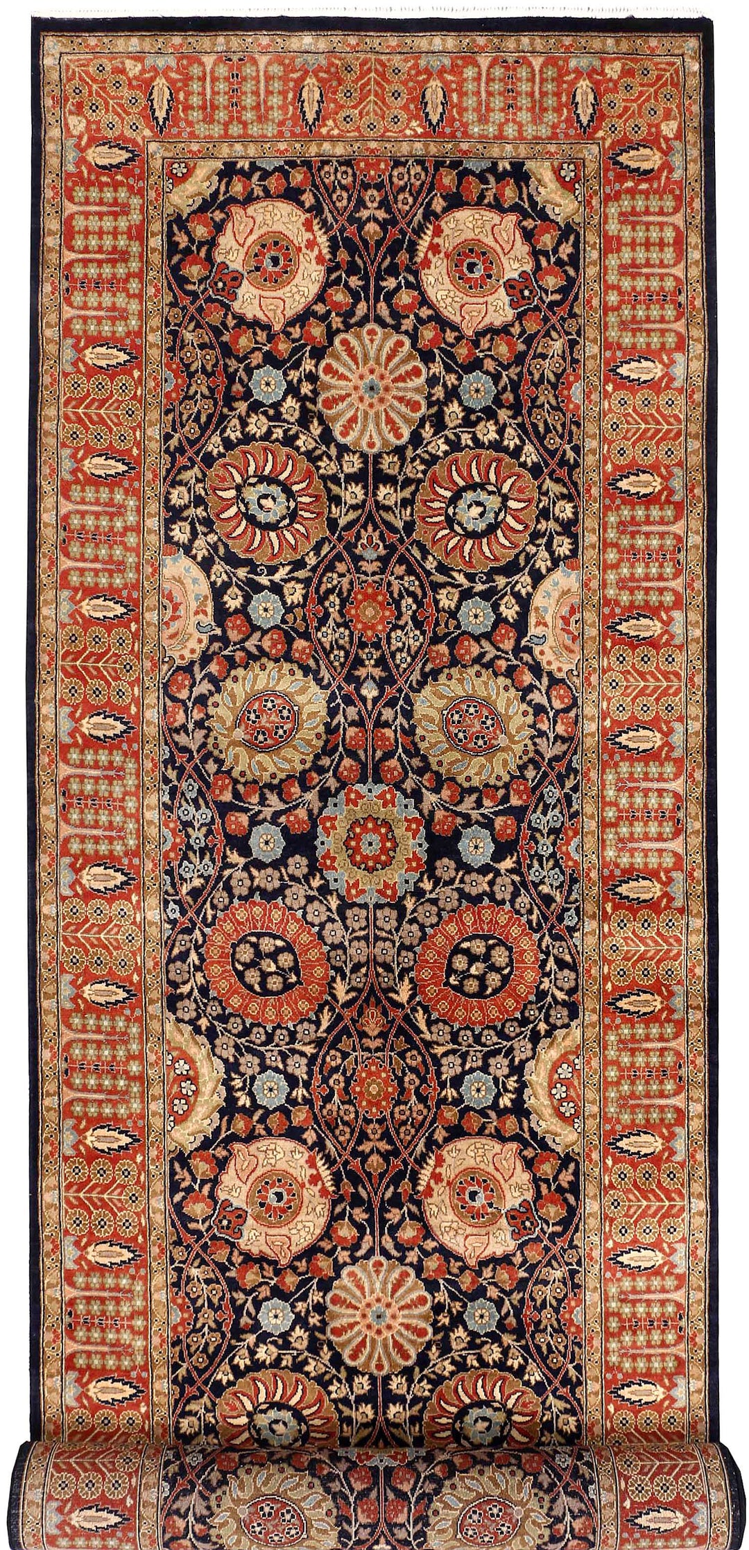 Midnight Blue Sultanabad 3' x 12' 4 - No. 52502 - ALRUG Rug Store