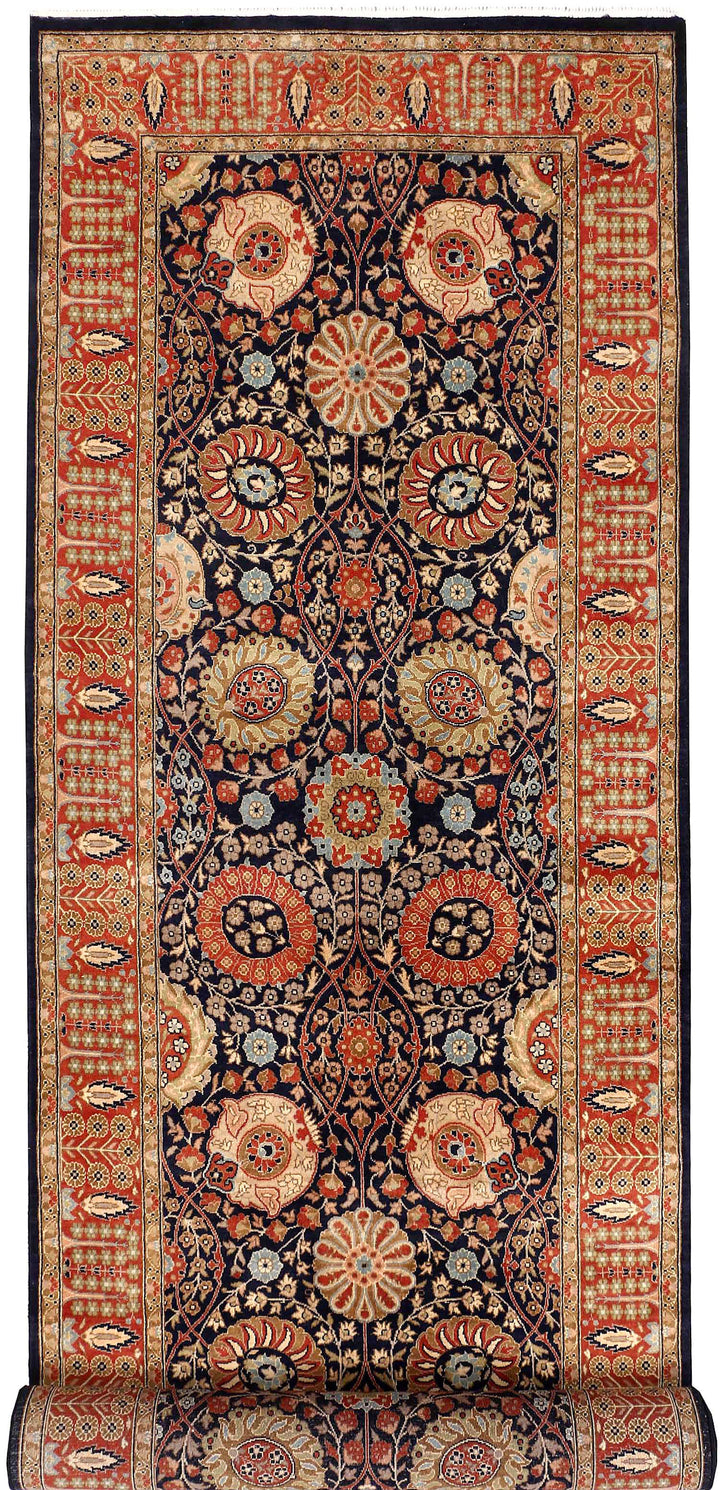 Midnight Blue Sultanabad 3' x 12' 4 - No. 52502 - ALRUG Rug Store