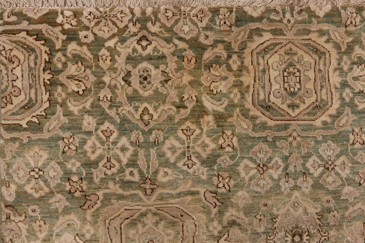 Dark Olive Green Ikat 7' 11 x 9' 9 - No. 52510 - ALRUG Rug Store