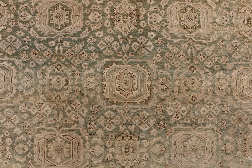 Dark Olive Green Ikat 7' 11 x 9' 9 - No. 52510 - ALRUG Rug Store