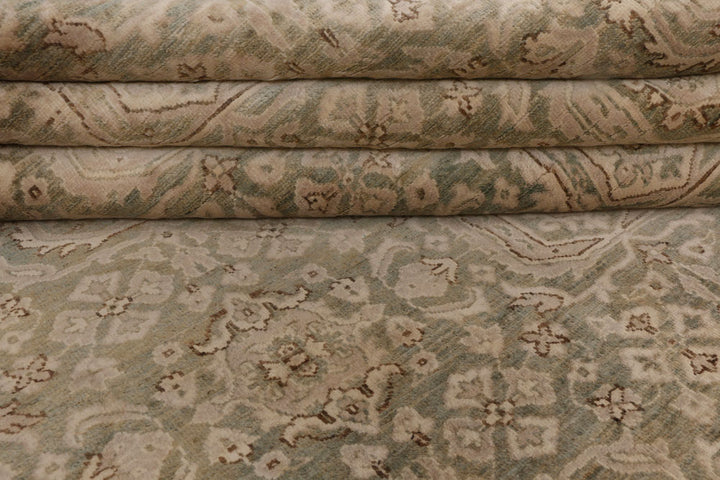 Dark Olive Green Ikat 7' 11 x 9' 9 - No. 52510 - ALRUG Rug Store