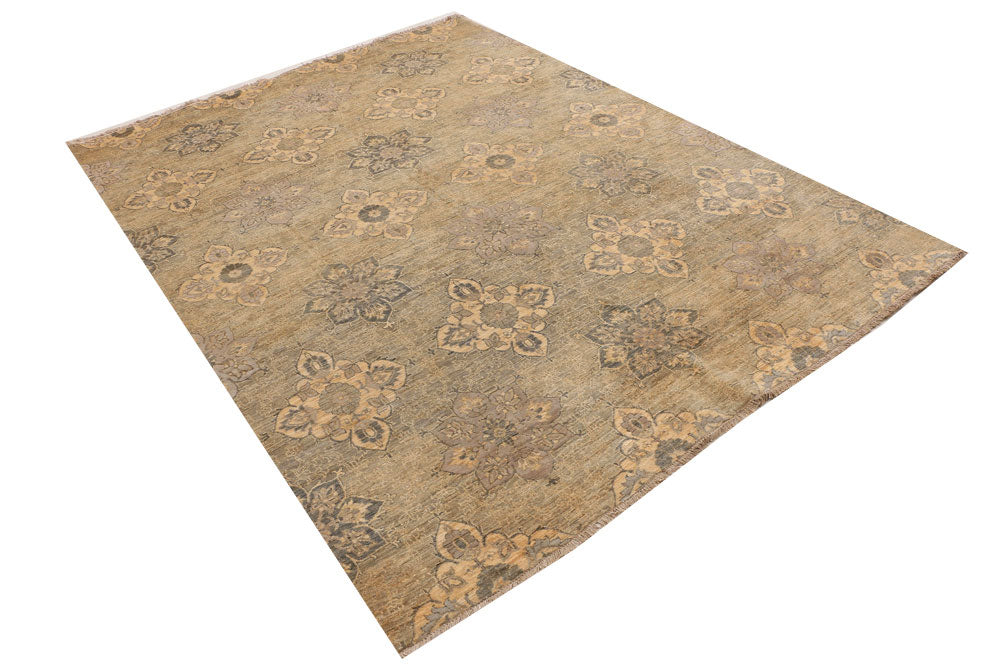 Tan Ikat 8' x 10' 8 - No. 52514 - ALRUG Rug Store