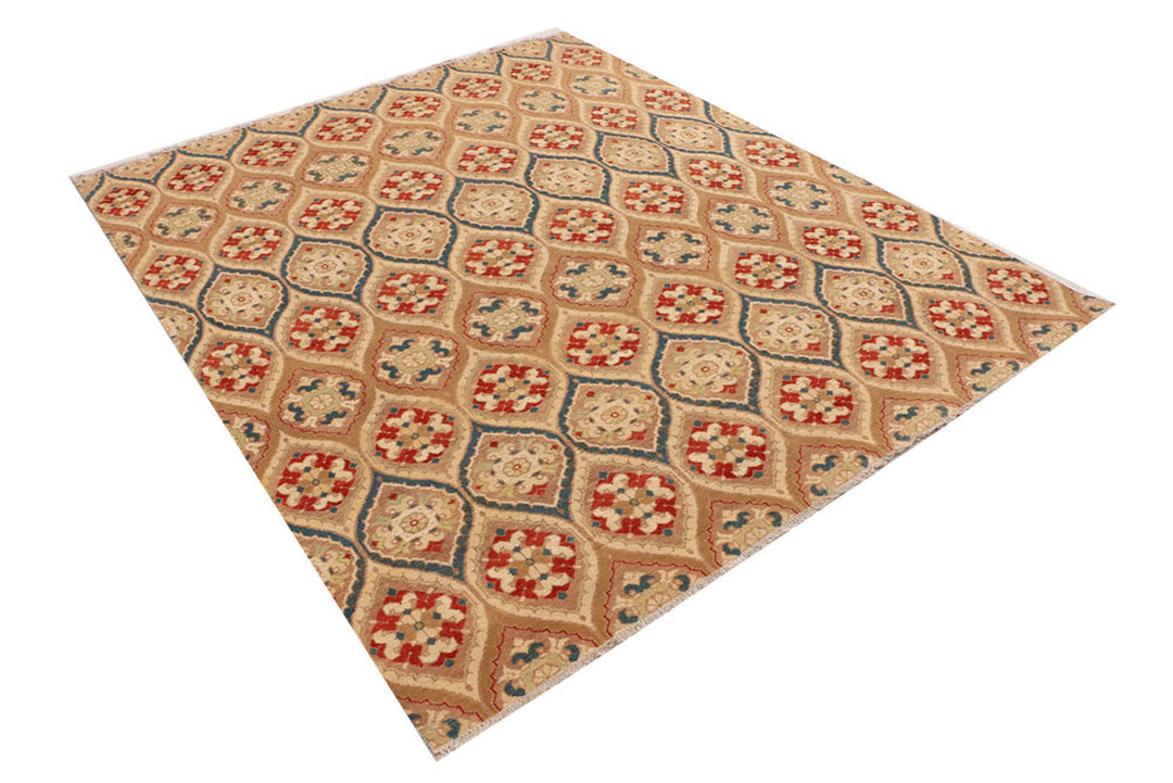 Multi Colored Ikat 7'  10" x 9'  7" - No. QA44298