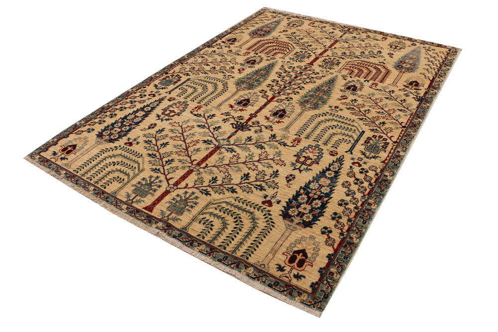 Blanched Almond Gabbeh 5' 7 x 7' 9 - No. 52519 - ALRUG Rug Store
