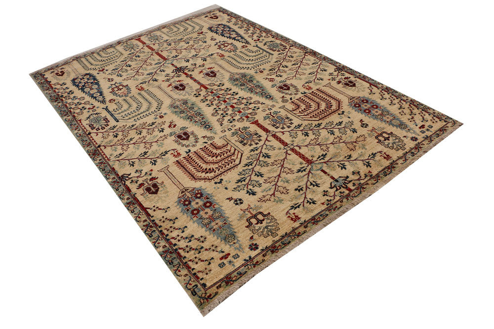 Blanched Almond Gabbeh 5' 7 x 7' 9 - No. 52519 - ALRUG Rug Store