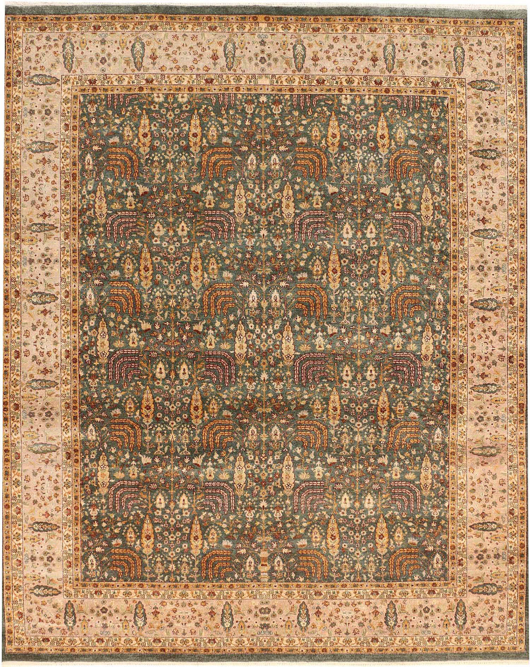 Dark Olive Green Mahal 8' 1 x 9' 11 - No. 52530 - ALRUG Rug Store