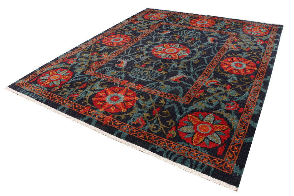 Midnight Blue Gabbeh 8' 1 x 10' 1 - No. 52540 - ALRUG Rug Store