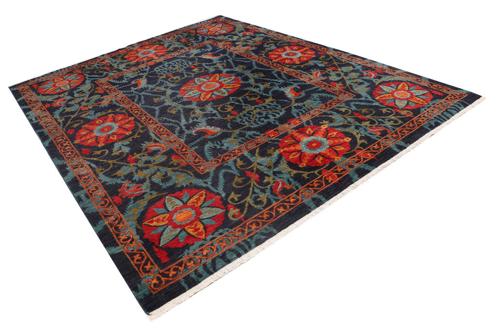 Midnight Blue Gabbeh 8' 1 x 10' 1 - No. 52540 - ALRUG Rug Store