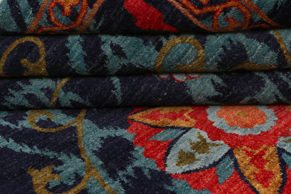 Midnight Blue Gabbeh 8' 1 x 10' 1 - No. 52540 - ALRUG Rug Store