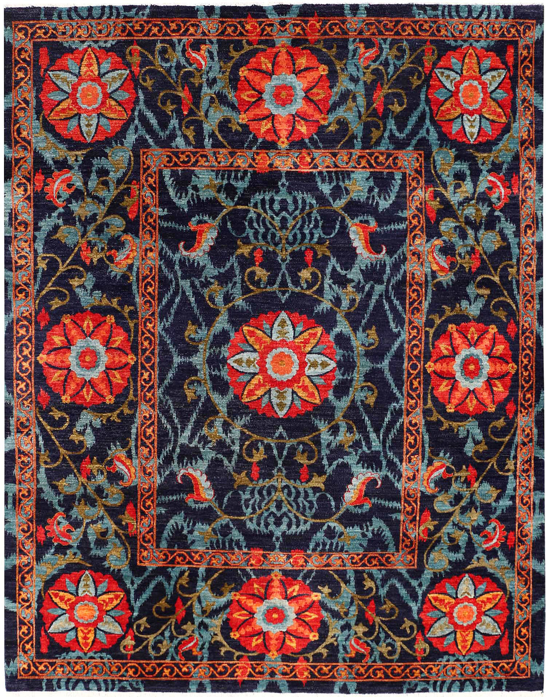 Midnight Blue Gabbeh 8' 1 x 10' 1 - No. 52540 - ALRUG Rug Store