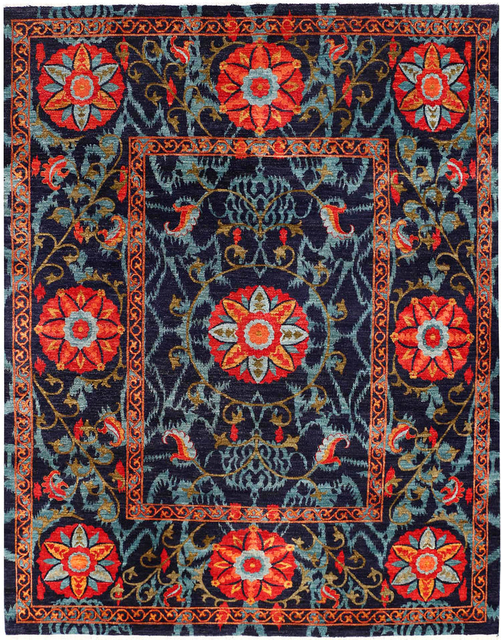 Midnight Blue Gabbeh 8' 1 x 10' 1 - No. 52540 - ALRUG Rug Store