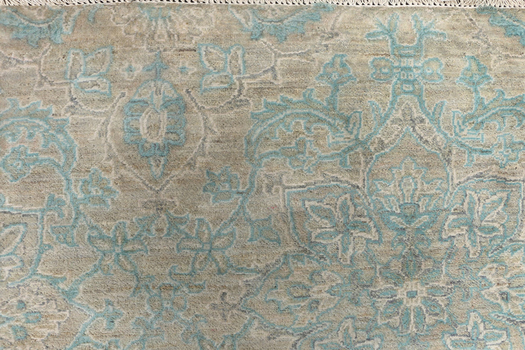 Cadet Blue Ikat 8'  11" x 11'  6" - No. QA77119