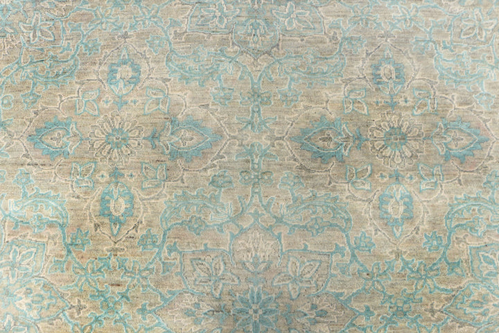 Cadet Blue Ikat 8'  11" x 11'  6" - No. QA77119