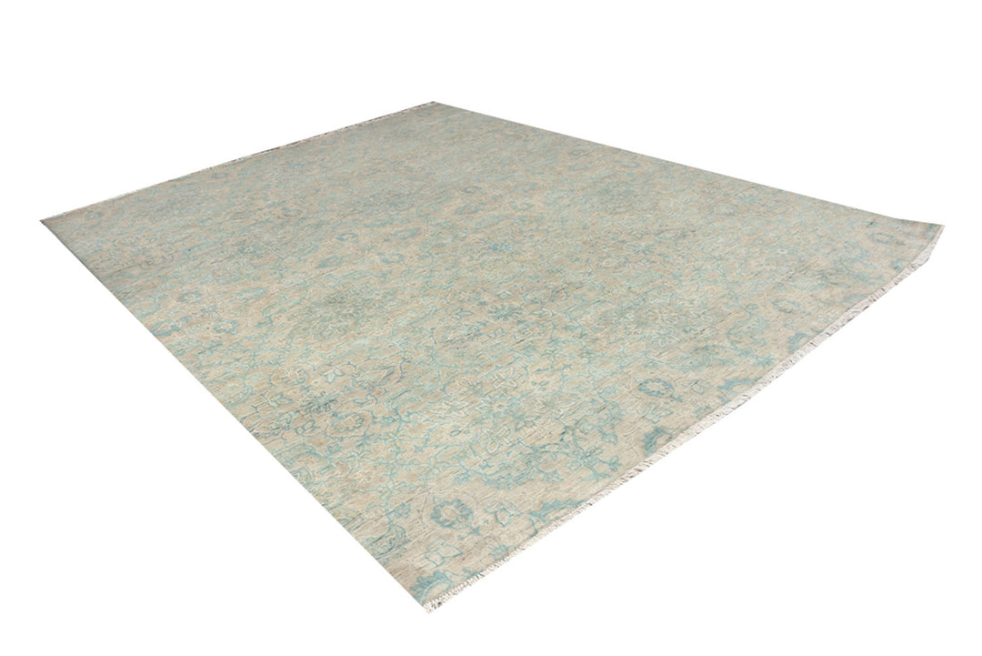 Cadet Blue Ikat 8'  11" x 11'  6" - No. QA77119