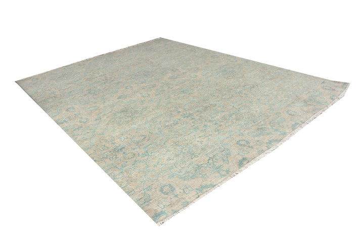 Cadet Blue Ikat 8'  11" x 11'  6" - No. QA77119