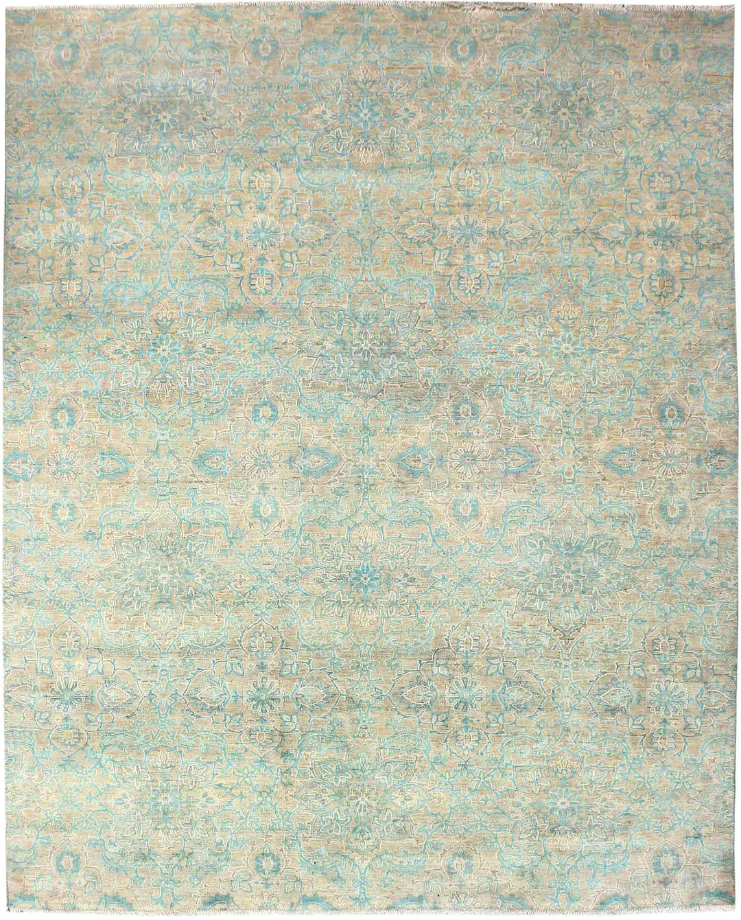 Cadet Blue Ikat 8' 11 x 11' 6 - No. 52567 - ALRUG Rug Store