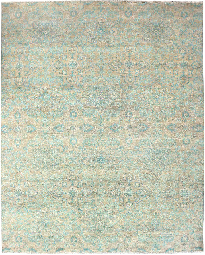 Cadet Blue Ikat 8' 11 x 11' 6 - No. 52567 - ALRUG Rug Store