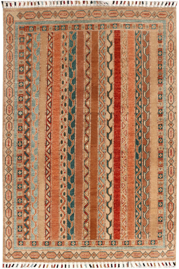 Multi Colored Shawl 3' 4 x 4' 11 - No. 53140 - ALRUG Rug Store
