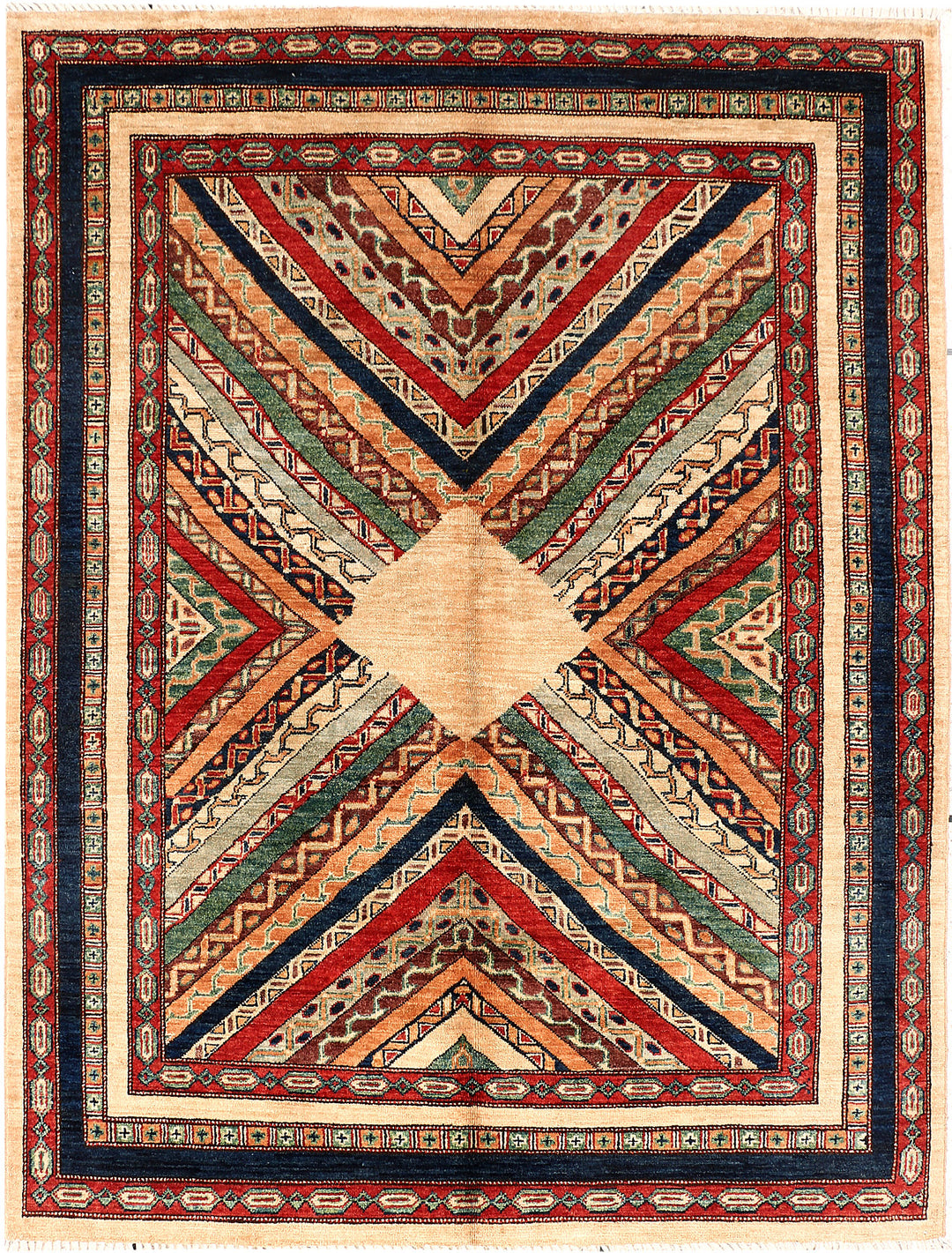 Multi Colored Shawl 4' 10 x 6' 6 - No. 53176 - ALRUG Rug Store