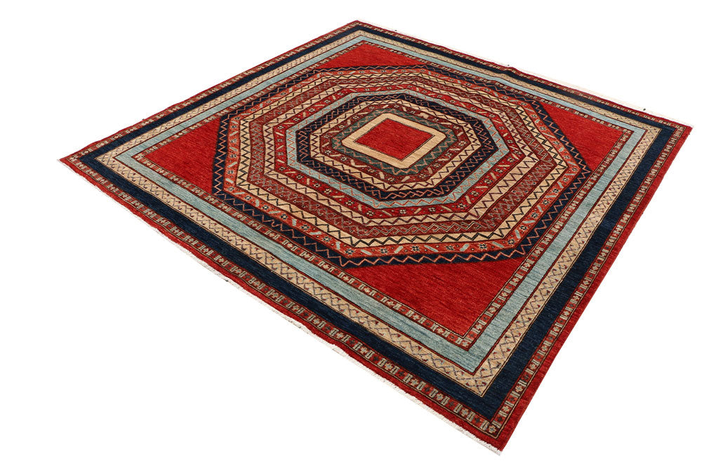 Multi Colored Shawl 6' 6 x 6' 7 - No. 53190 - ALRUG Rug Store