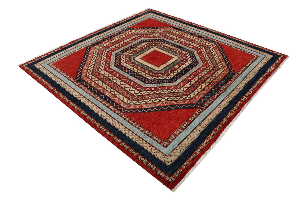 Multi Colored Shawl 6' 6 x 6' 7 - No. 53190 - ALRUG Rug Store