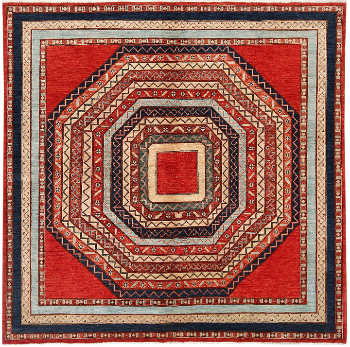 Multi Colored Shawl 6' 6 x 6' 7 - No. 53190 - ALRUG Rug Store