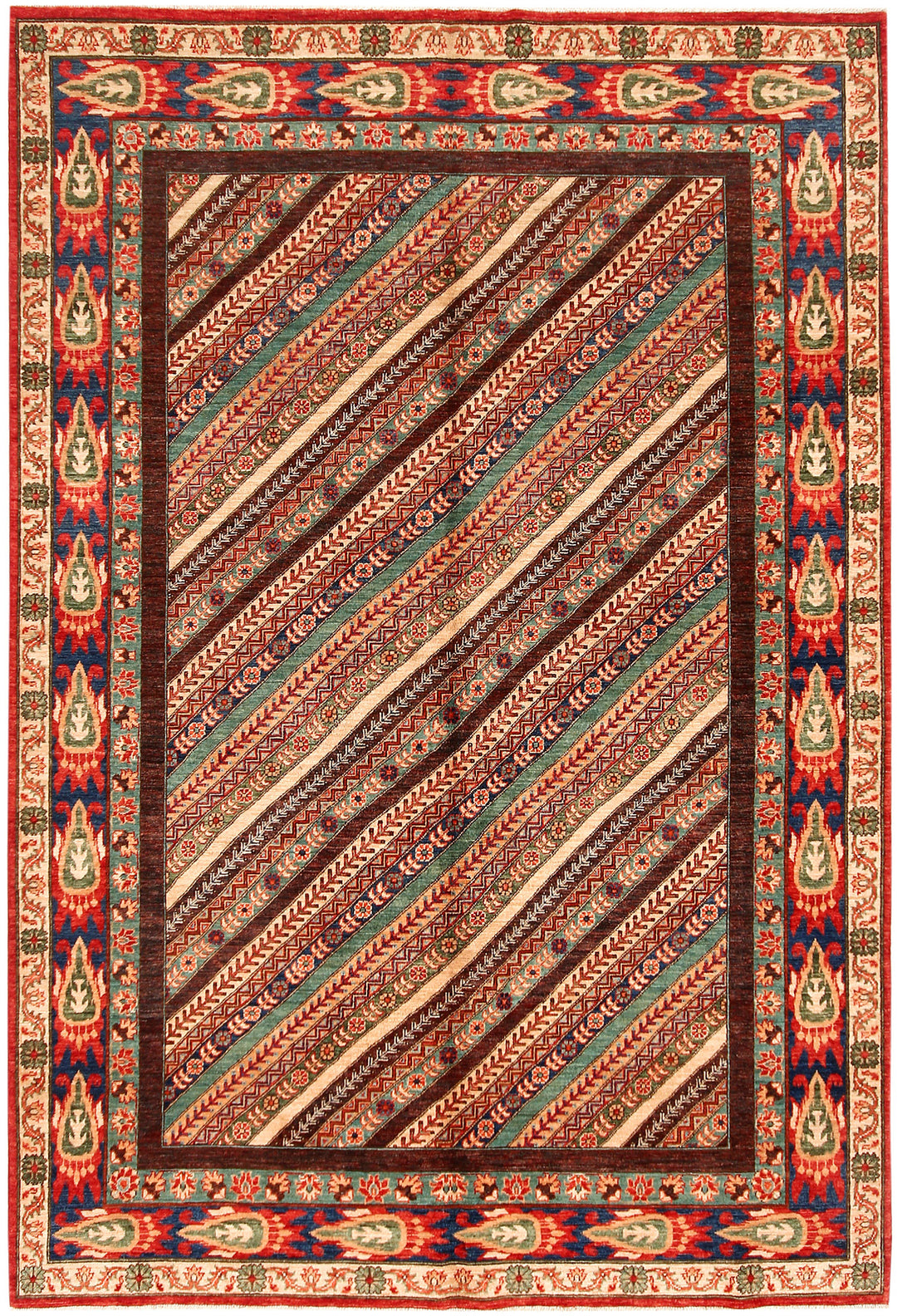 Multi Colored Shawl 6' 8 x 9' 10 - No. 53202 - ALRUG Rug Store