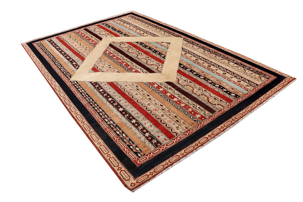 Multi Colored Shawl 6' 11 x 9' 10 - No. 53216 - ALRUG Rug Store