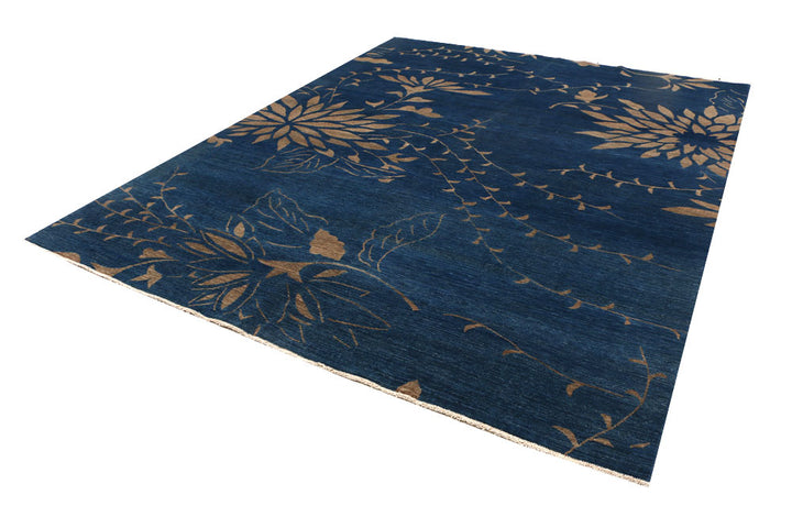 Steel Blue Ikat 7' 11 x 9' 11 - No. 53221 - ALRUG Rug Store