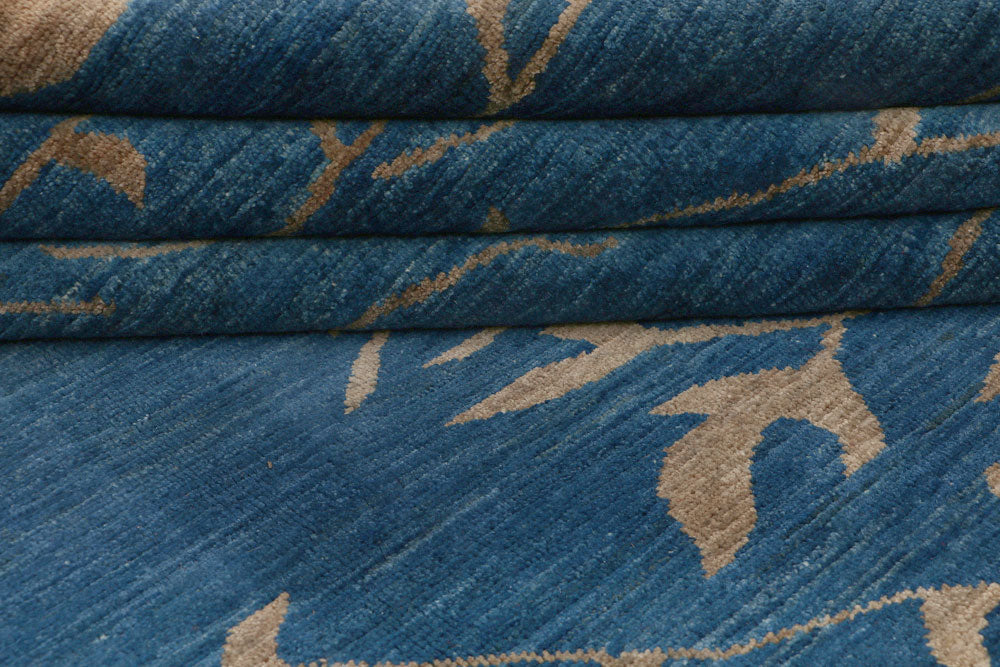 Steel Blue Ikat 7' 11 x 9' 11 - No. 53221 - ALRUG Rug Store