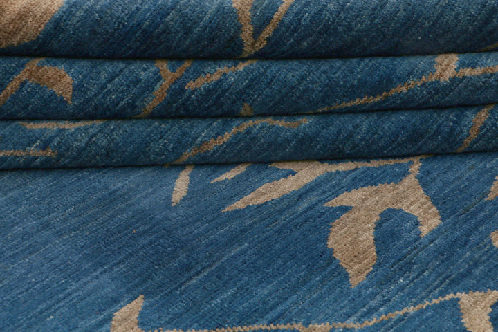 Steel Blue Ikat 7' 11 x 9' 11 - No. 53221 - ALRUG Rug Store