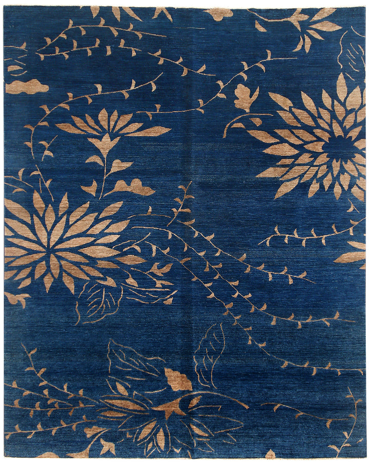 Steel Blue Ikat 7' 11 x 9' 11 - No. 53221 - ALRUG Rug Store