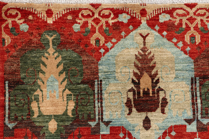 Multi Colored Ikat 6' 9 x 9' 10 - No. 53246 - ALRUG Rug Store