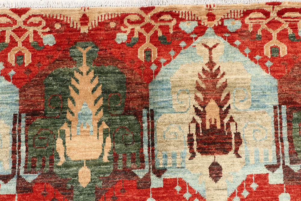 Multi Colored Ikat 6' 9 x 9' 10 - No. 53246 - ALRUG Rug Store