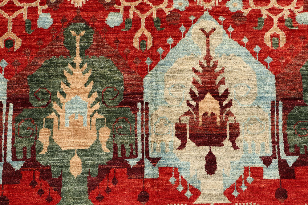 Multi Colored Ikat 6' 9 x 9' 10 - No. 53246 - ALRUG Rug Store