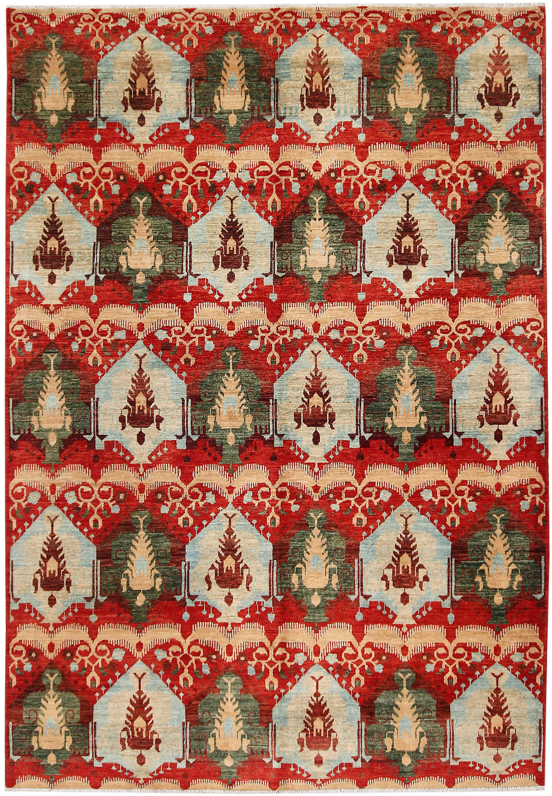 Multi Colored Ikat 6' 9 x 9' 10 - No. 53246 - ALRUG Rug Store