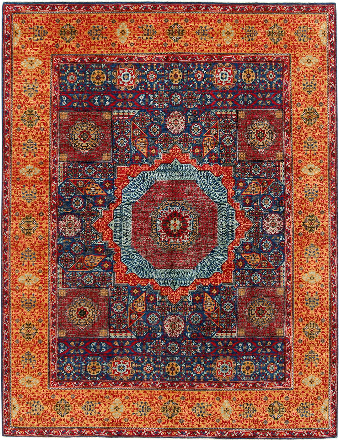 Steel Blue Mamluk 8' x 10' 3 - No. 53254 - ALRUG Rug Store