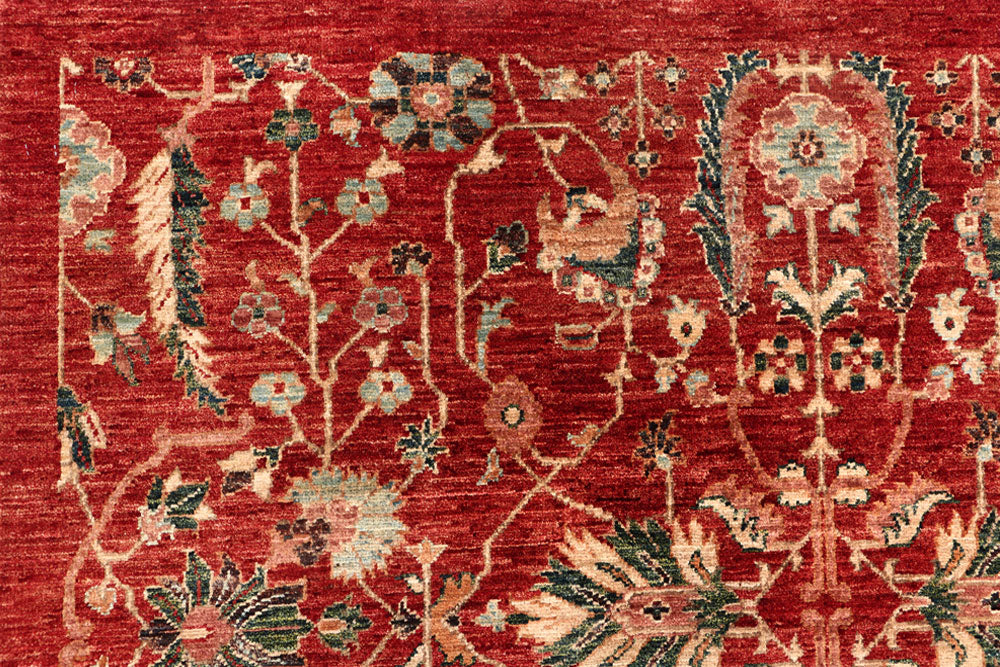 Firebrick Ikat 9' 10 x 13' 5 - No. 53278 - ALRUG Rug Store