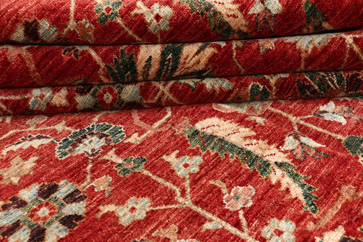 Firebrick Ikat 9' 10 x 13' 5 - No. 53278 - ALRUG Rug Store