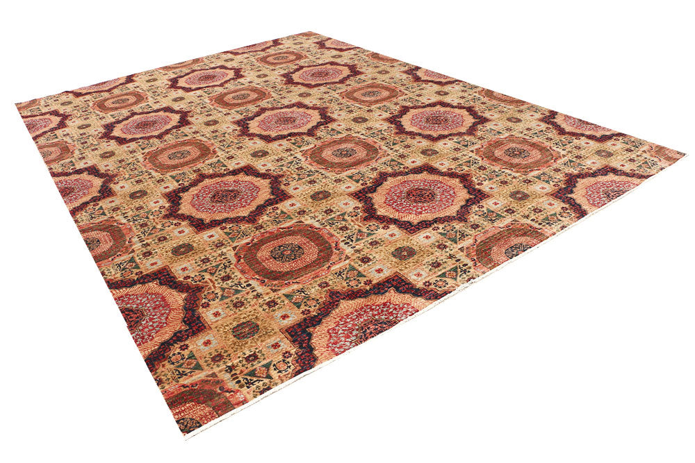 Wheat Mamluk 9' x 12' 2 - No. 53303 - ALRUG Rug Store